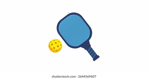 ilustração de raquete e bola de picles