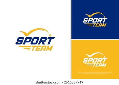 Pickle ball sport team logo vector design template
