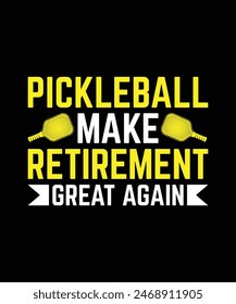 Pickle ball t-shirt design vector illustration. 