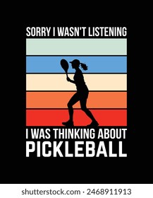 Pickle ball t-shirt design vector illustration. 