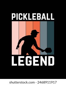 Pickle Ball T-Shirt Design Vektorillustration. 