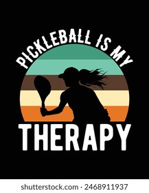 Pickle ball t-shirt design vector illustration. 