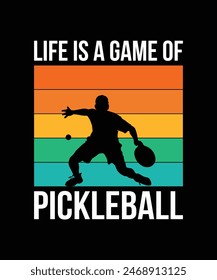 Pickle ball t-shirt design vector illustration. 