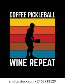 Pickle ball t-shirt design vector illustration. 