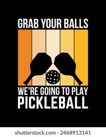 Pickle ball t-shirt design vector illustration. 