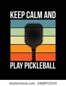 Pickle ball t-shirt design vector illustration. 