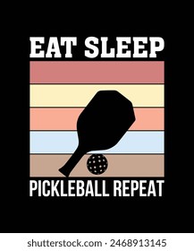 Pickle ball t-shirt design vector illustration. 