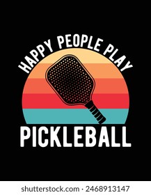 Pickle ball t-shirt design vector illustration. 