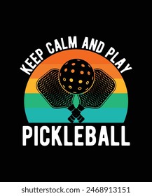 Pickle ball t-shirt design vector illustration. 