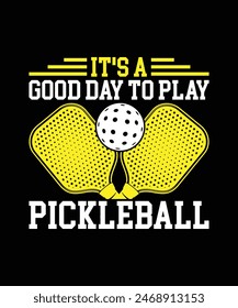 Pickle Ball T-Shirt Design Vektorillustration. 