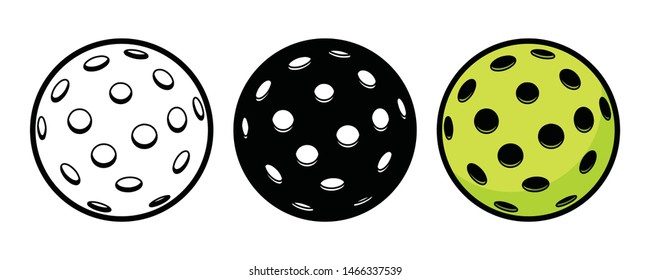 Pickle Ball Vector Illustration Silhouette