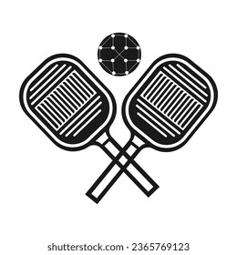pickle ball vector Pickleball vector, Vector traditional set of equipment for playing pickleball