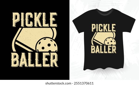 Pickle Baller graphic t shirt design template