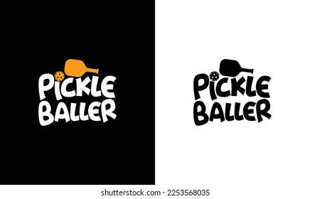 Pickle Baller, Pickleball Quote T shirt design, typography