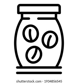 Pickle bottle jar icon. Outline pickle bottle jar vector icon for web design isolated on white background