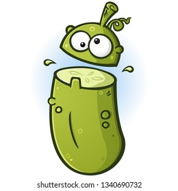 Pickle Cartoon Mascot Flipping His Lid