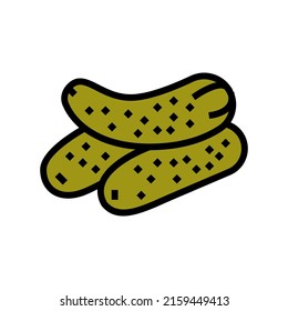 pickle cucumber color icon vector. pickle cucumber sign. isolated symbol illustration