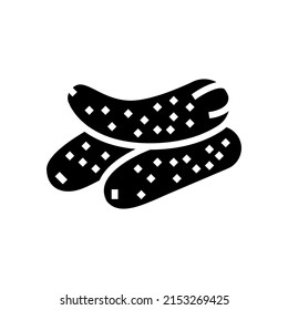 pickle cucumber glyph icon vector. pickle cucumber sign. isolated contour symbol black illustration