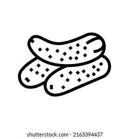 Pickle Cucumber Line Icon Vector. Pickle Cucumber Sign. Isolated Contour Symbol Black Illustration