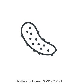 Pickle gherkin vegetable food icon, vector illustration