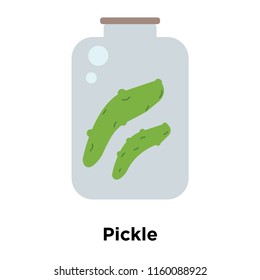 Pickle icon vector isolated on white background, Pickle transparent sign
