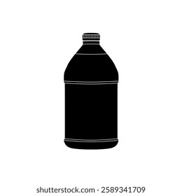 Pickle Juice Bottle Icon in black fill vector illustration style. Top choice editable graphic resources for many porposes.