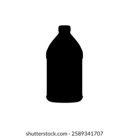 Pickle Juice Bottle Silhouette Icon, vector illustration style. Top choice editable graphic resources for many porposes.