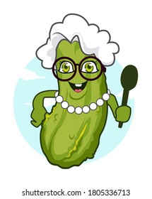 Pickle Mascot Cartoon In Vector