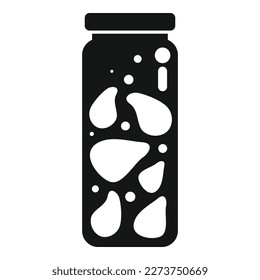 Pickle pear icon simple vector. Glass food. Can product
