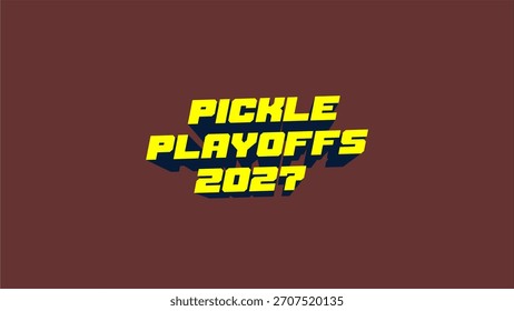 PICKLE PLAYOFFS 2027 2026Vetor Logo Arte