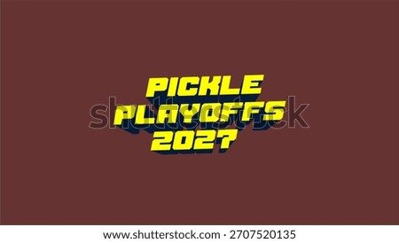 PICKLE PLAYOFFS 2027 2026Vector Logo Artwork