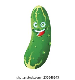 Pickle smiling face expression cartoon character
