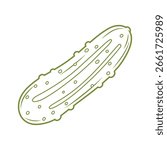 Pickle Vector Illustration, Decorative Element Pickle Vector graphic Illustration, Vegetable Pickle Cucumber Image, Agriculture Image Pickle Cucumber Image Vector.