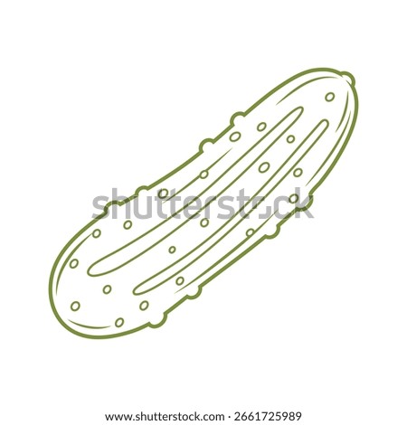Pickle Vector Illustration, Decorative Element Pickle Vector graphic Illustration, Vegetable Pickle Cucumber Image, Agriculture Image Pickle Cucumber Image Vector.
