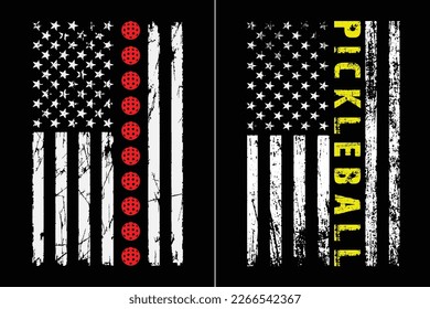 Pickleball American Flag Patriotic USA Design