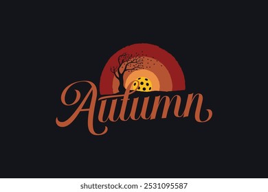 Pickleball autumn design with a combination of pickleball and autumn tree. It's great for t-shirt design, hat, merchandise, et