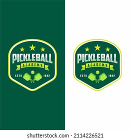 Pickleball badge logo in modern minimalist style