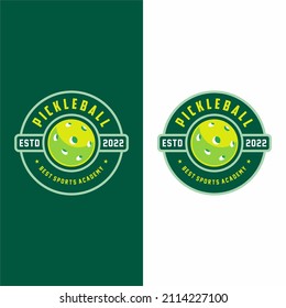 Pickleball badge logo in modern minimalist style