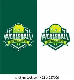 Pickleball badge logo in modern minimalist style