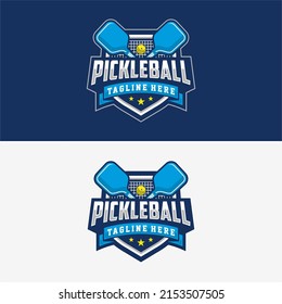 Pickleball badge logo in modern minimalist style