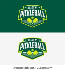 Pickleball badge logo in modern minimalist style