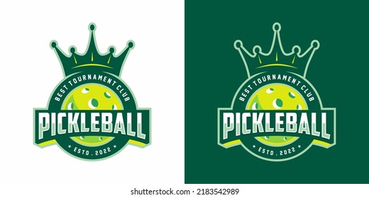 Pickleball badge logo in modern minimalist style