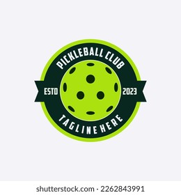 Pickleball badge logo in modern minimalist style