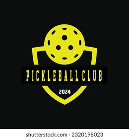 Pickleball badge logo in modern minimalist style