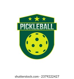 Pickleball badge logo in modern minimalist style