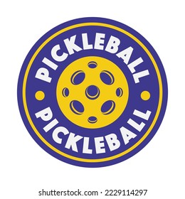 Pickleball badge vector color flat style