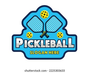 Pickleball badge vector modern flat style