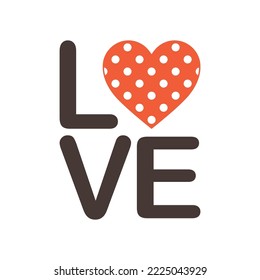 Pickleball ball heart. Love letters. Isolated vector illustration on white background.