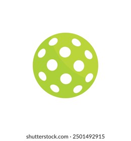 Pickleball ball with holes colored vector icon for sports apps and web	