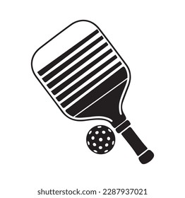 pickleball ball isolated on white, vector simple illustration, ball with holes